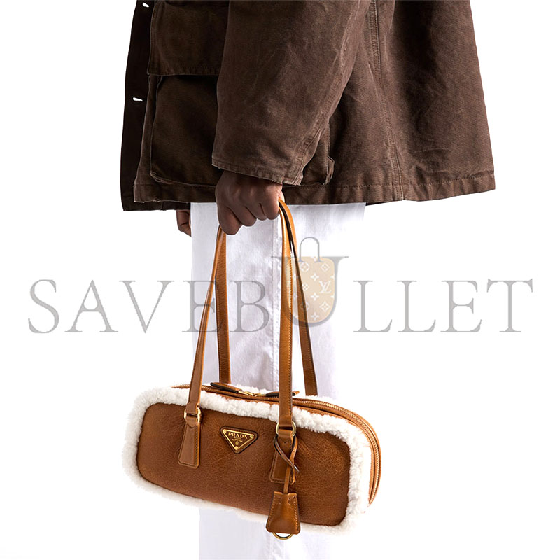 PRADA MEDIUM SHEARLING TWO-HANDLE BAG 1BB124 (27*12*6cm)